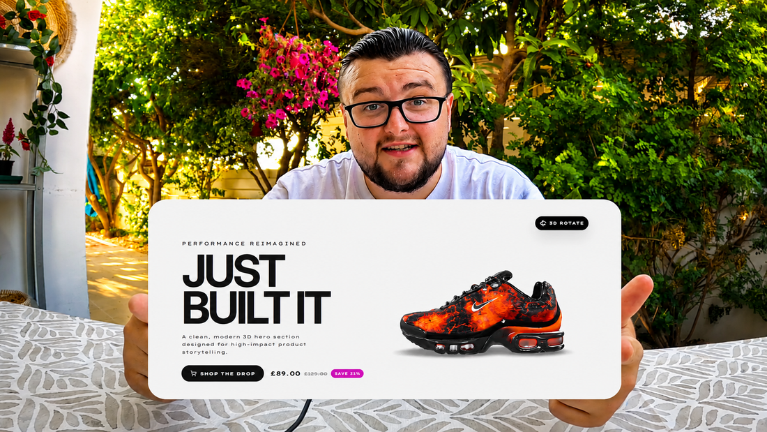 3D PRODUCT HERO SECTION FOR SHOPIFY (FREE LIQUID CODE)